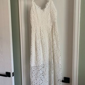 ASTR the Label Lace A-Line Midi Dress